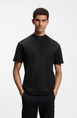 Porsche x BOSS relaxed-fit T-shirt with logo collar, Black