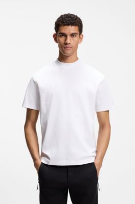 Porsche x BOSS relaxed-fit T-shirt with logo collar, White