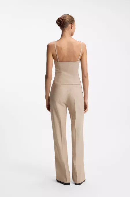 Regular-fit trousers in a sparkling pinstripe cotton blend