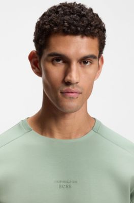 Porsche x BOSS sweatshirt with reflective logo, Light Green