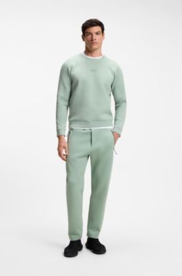 Porsche x BOSS tracksuit bottoms with tonal reflective branding, Light Green
