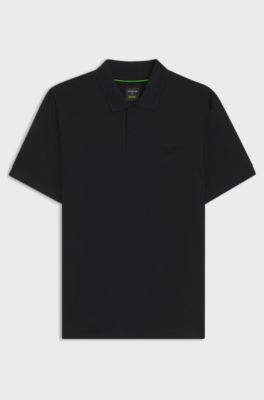Porsche x BOSS polo shirt in mercerised cotton, Black