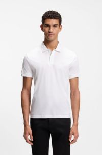 Porsche x BOSS polo shirt in mercerised cotton, White