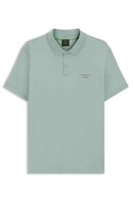 Porsche x BOSS polo shirt in mercerised cotton, Petrol