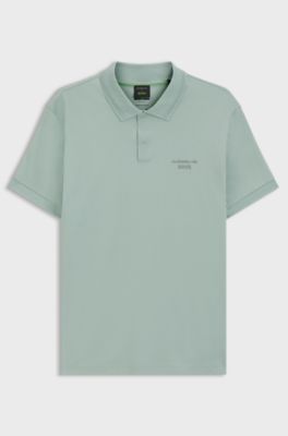 Polo en coton merceris&eacute; Porsche&nbsp;x&nbsp;BOSS, Bleu P&eacute;trole