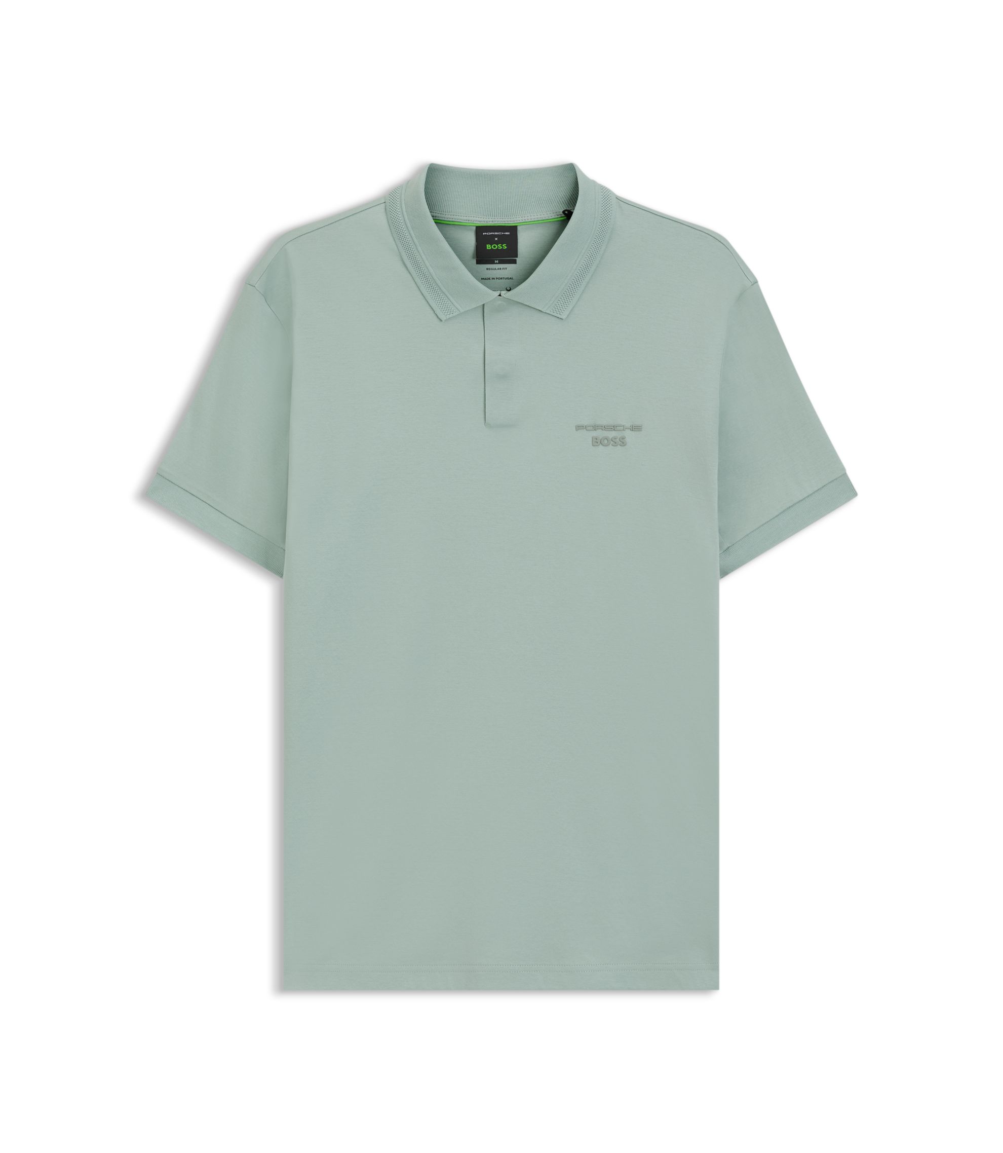 BOSS - Porsche x BOSS ポロシャツ シルケットコットン - ライトグリーン