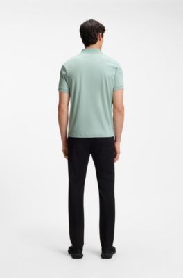Porsche x BOSS polo shirt in mercerised cotton, Light Green