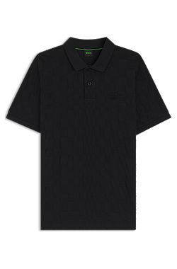 Porsche x BOSS polo shirt in jacquard-patterned cotton