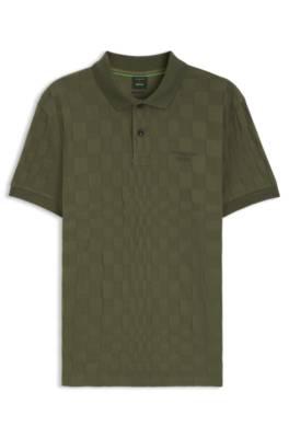Porsche x BOSS polo shirt in jacquard-patterned cotton 1