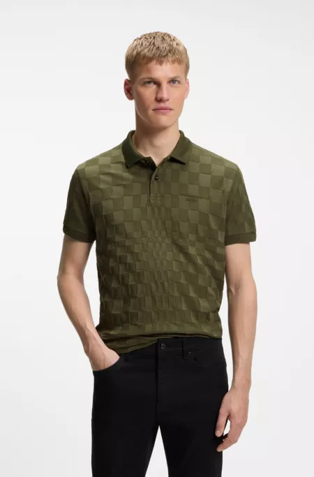 Porsche x BOSS Poloshirt aus Baumwoll-Jacquard