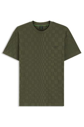 Porsche x BOSS relaxed-fit T-shirt in cotton jacquard