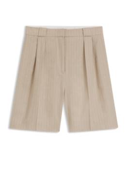 Hugo Relaxed-fit shorts in a pinstripe cotton blend dam – bild 4