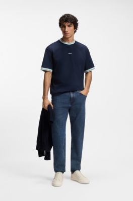 Jean Regular Maine en denim stretch bleu confortable, Bleu fonc&eacute;