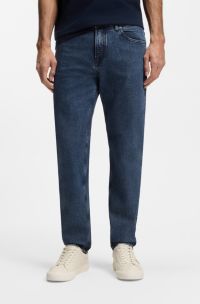 Maine regular-fit jeans in blue comfort-stretch denim, Dark Blue