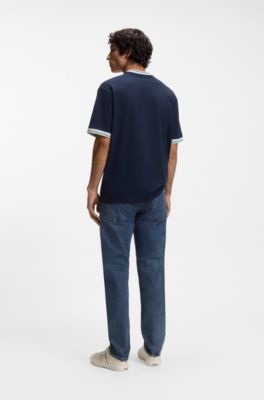 Jean Regular Maine en denim stretch bleu confortable, Bleu fonc&eacute;