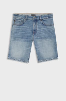 Maine shorts in blue stretch denim, Light Blue