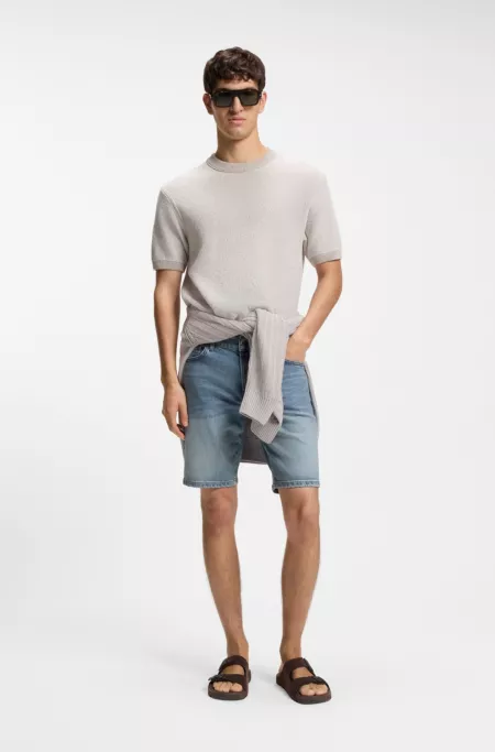 Maine shorts in blue stretch denim