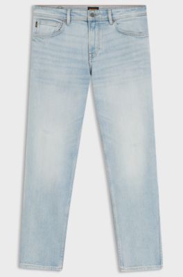 Regular-fit Maine-jeans van comfortabel blauw stretchdenim, Lichtblauw
