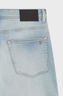 Regular-fit Maine-jeans van comfortabel blauw stretchdenim, Lichtblauw