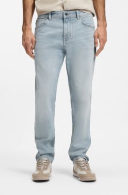 Regular-fit Maine-jeans van comfortabel blauw stretchdenim, Lichtblauw