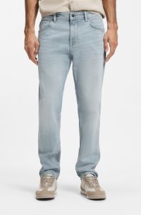 Maine regular-fit jeans in blue comfort-stretch denim, Light Blue