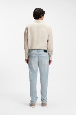 Regular-fit Maine-jeans van comfortabel blauw stretchdenim, Lichtblauw