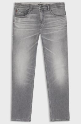 Maine regular-fit jeans in grey comfort-stretch denim, Grey