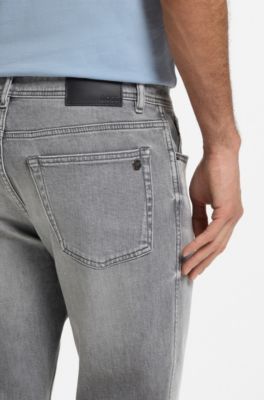 Maine regular-fit jeans in grey comfort-stretch denim, Grey