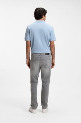 Maine regular-fit jeans in grey comfort-stretch denim, Grey