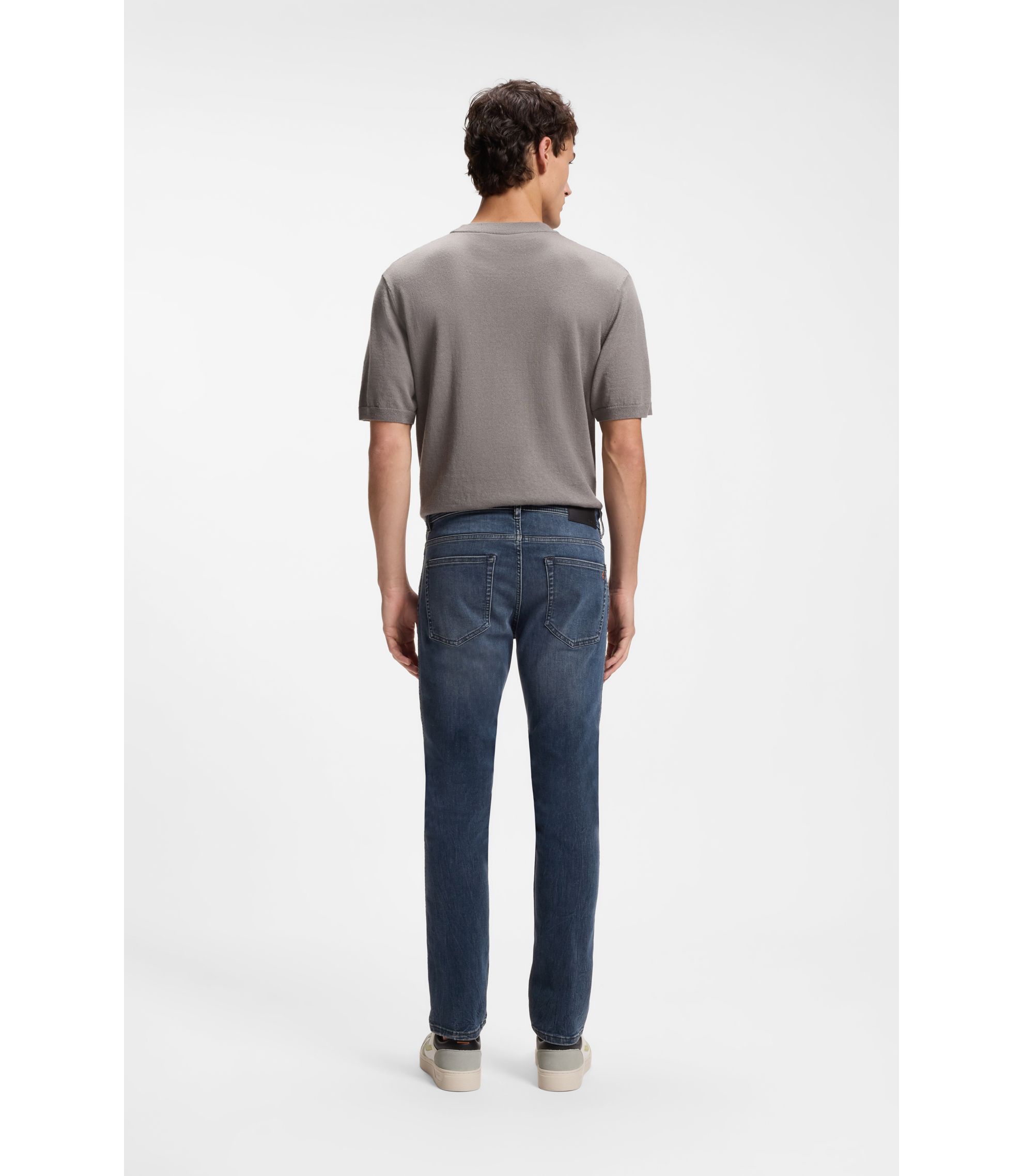 BOSS - Delaware スリムフィットジーンズ ブルーxブラック ストレッチ