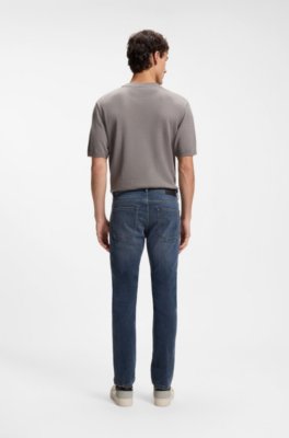 Boss Delaware slim-fit jeans in blue-black stretch denim herr – bild 2