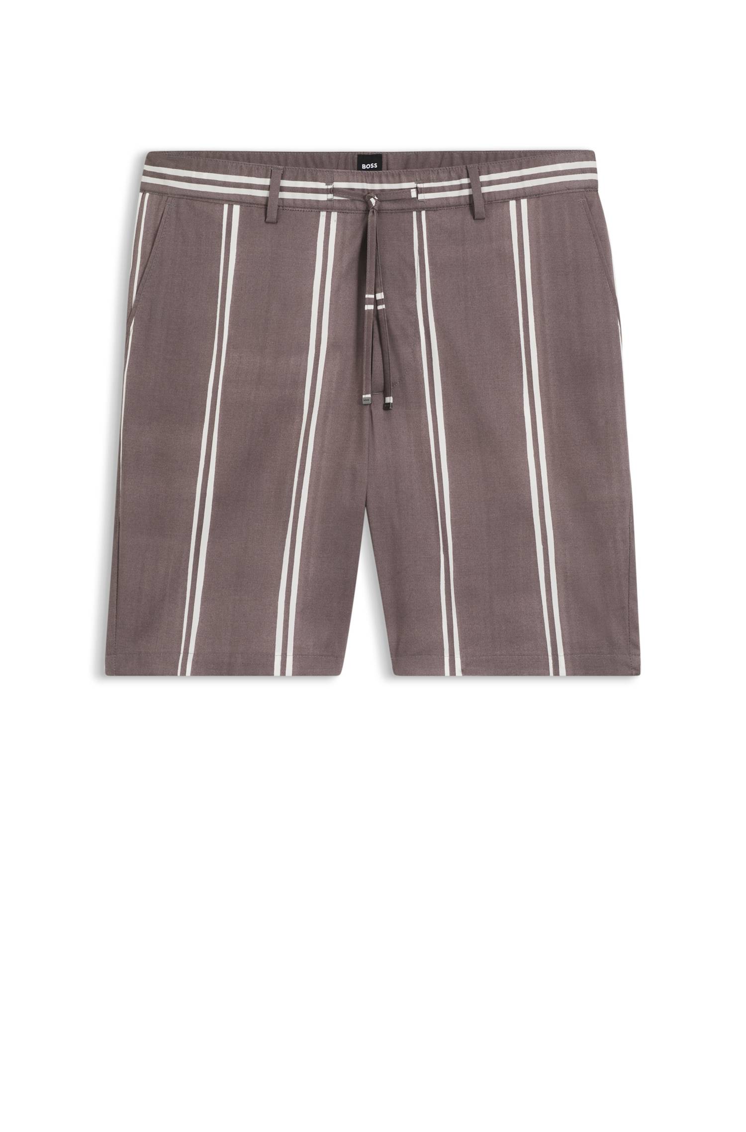 Boss Stretch-cotton shorts with printed pattern herr – bild 4