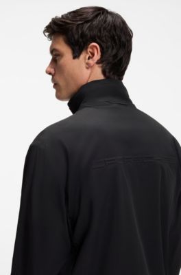 Porsche x BOSS tracksuit set in water-repellent stretch dobby, Black