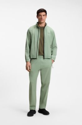 Porsche x BOSS tracksuit set in water-repellent stretch dobby, Light Green