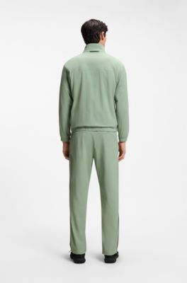 Porsche x BOSS tracksuit set in water-repellent stretch dobby, Light Green