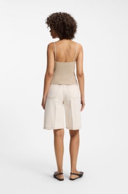 Waistcoat-style slim-fit top with sparkling pinstripe 2