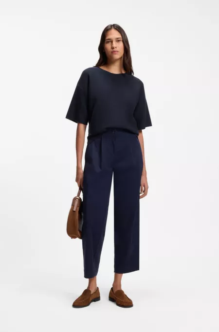 Relaxed-fit sweater in cotton and virgin wool