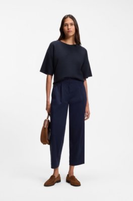 Boss Relaxed-fit sweater in cotton and virgin wool stickade tröjor dam – bild 2