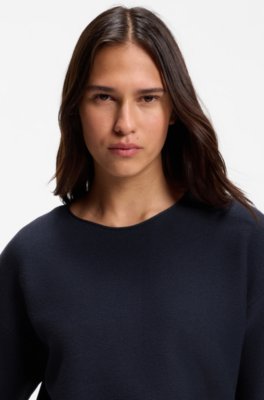 Boss Relaxed-fit sweater in cotton and virgin wool stickade tröjor dam – bild 3
