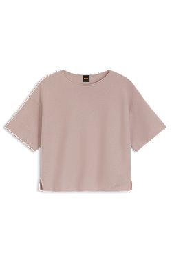 Relaxed-fit sweater in cotton and virgin wool