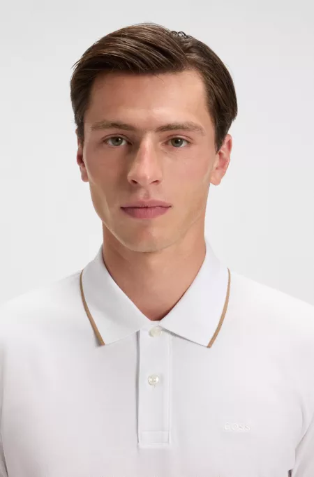Regular-fit polo shirt in cotton piqué