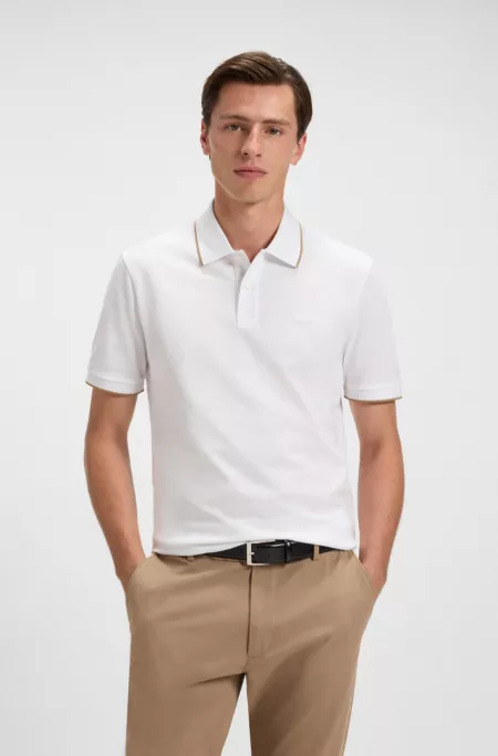 Regular-fit polo shirt in cotton piqué