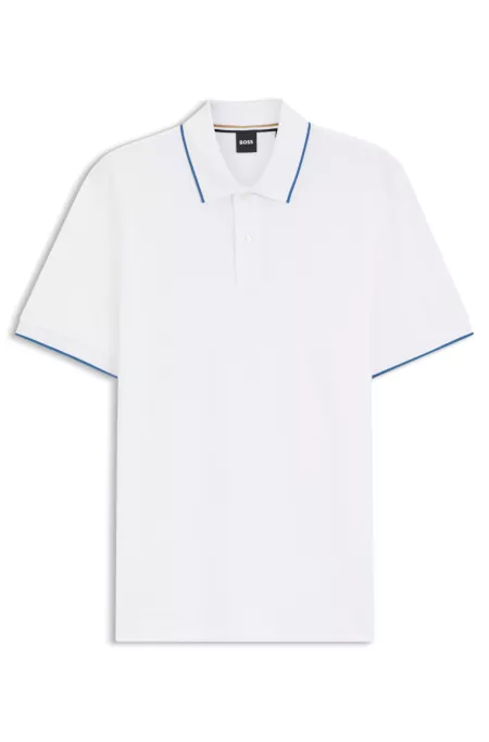 Cotton-piqué polo shirt with embroidered logo