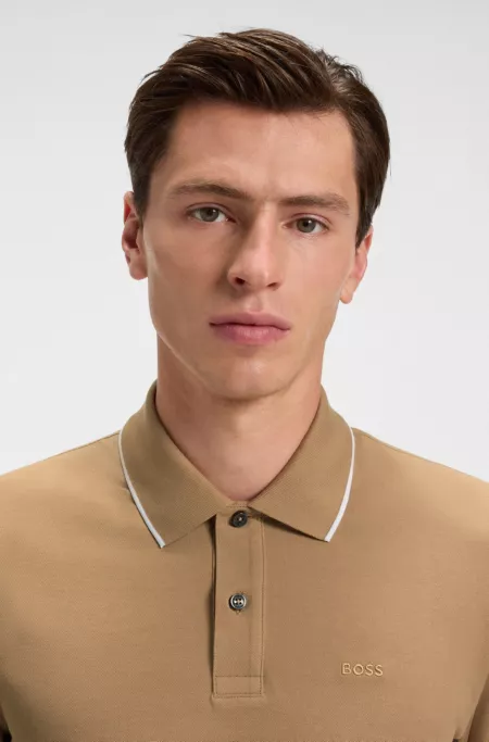 Regular-fit polo shirt in cotton piqué
