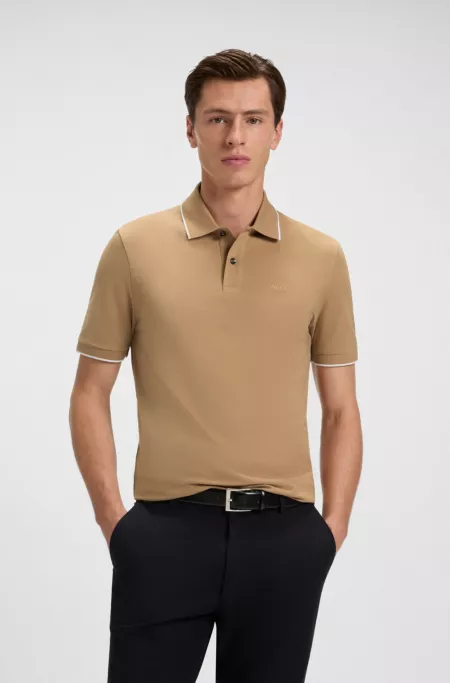 Regular-fit polo shirt in cotton piqué