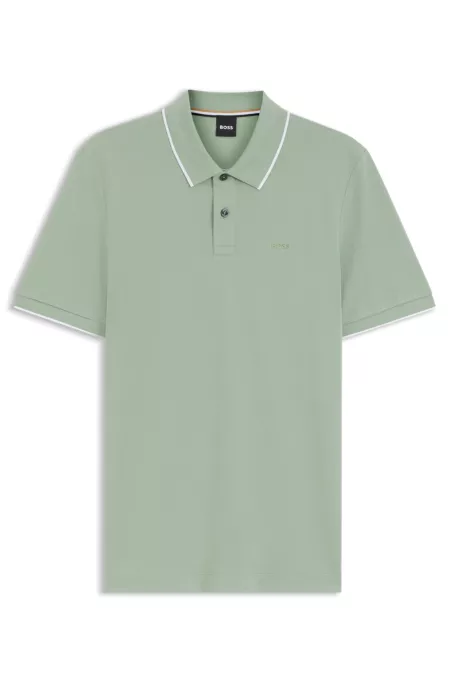 Cotton-piqué polo shirt with embroidered logo