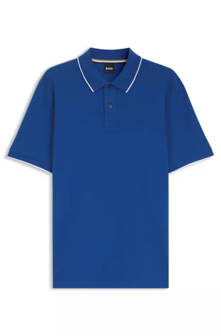 Cotton-piqué polo shirt with embroidered logo