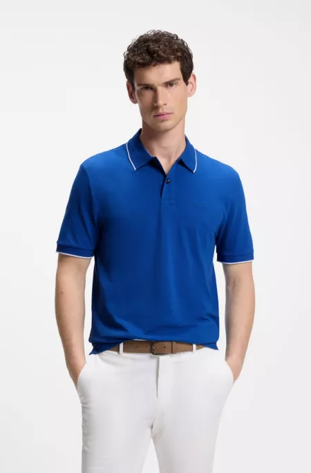 Cotton-piqué polo shirt with embroidered logo