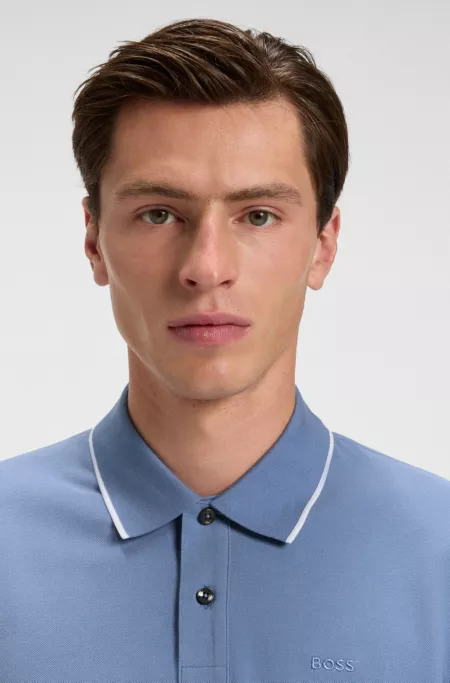 Regular-fit polo shirt in cotton piqué
