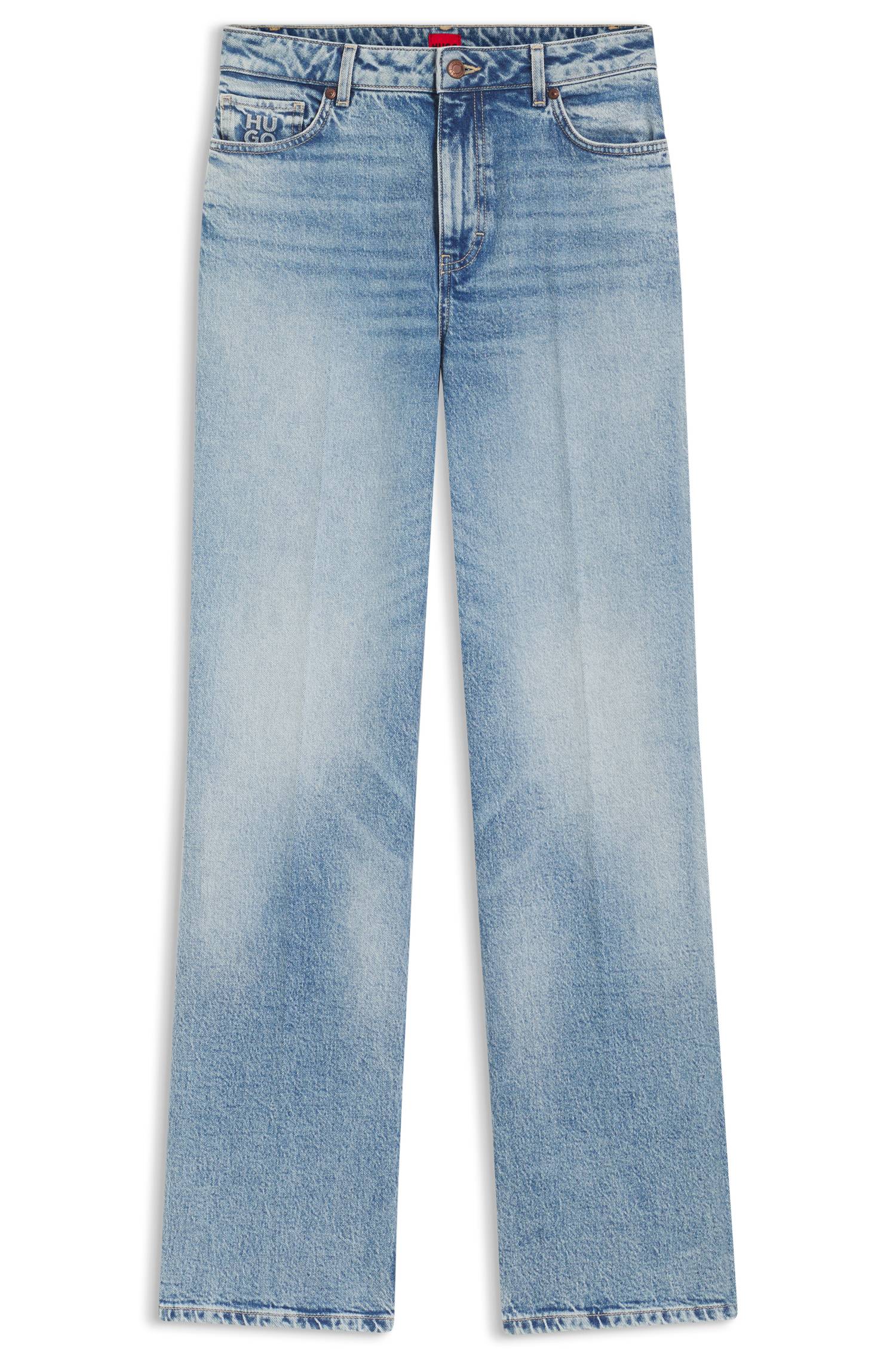 Hugo Wide-leg jeans in blue stretch denim dam – bild 4